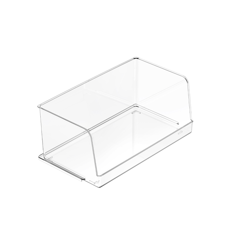 Transparent repono archa sine operculo Stackable plastic repono archa